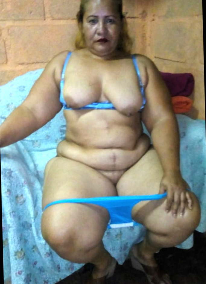 Old Mexican granny wearing G string.