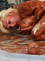 Blonde Mature with Big Tits Gets Wet and Messy